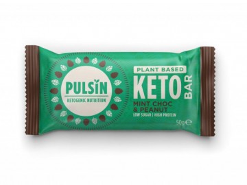 Pulsin Mintsjokolade og peanøtt Keto Bar