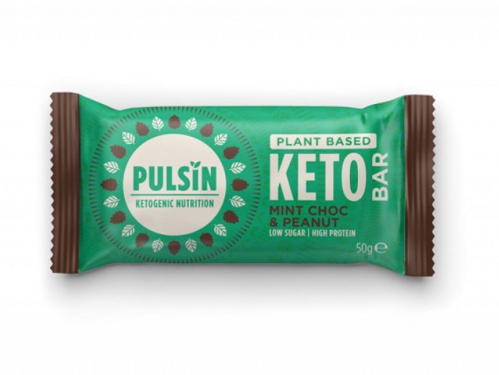 Pulsin Mintsjokolade og peanøtt Keto Bar