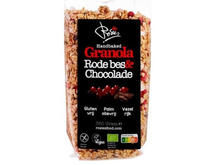 Rosies granola rødebaer
